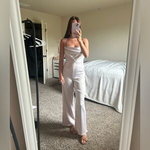 Blue rain silk romper size:xs